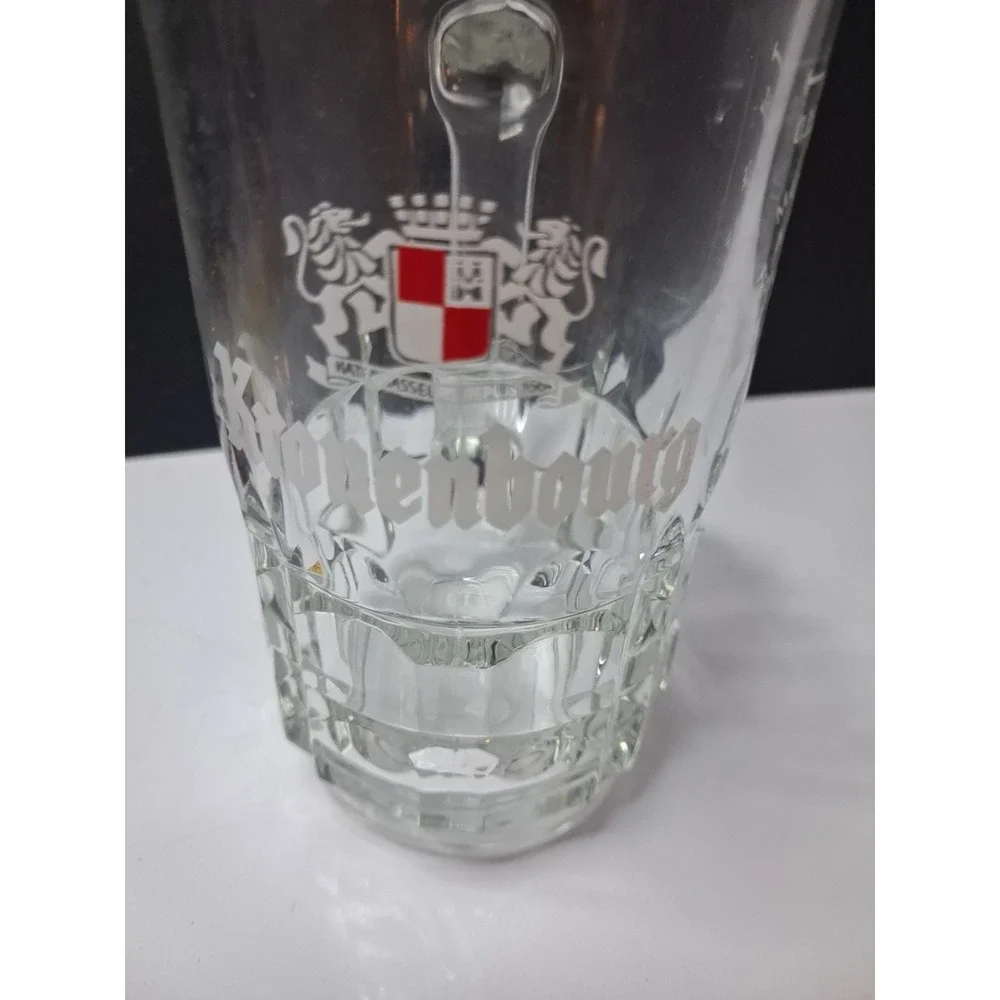 Vintage Kronenbourg 1664 Glass Beer Mug Stein 0.5L Barware Collector 6.25